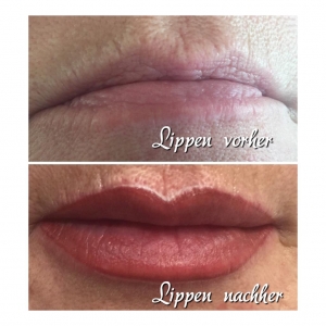 Lippenbehandlung mit Permanent Makeup
